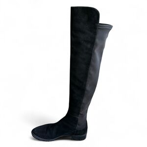 Stuart Weitzman Black Suede Nicsue Knee-High Boots 8